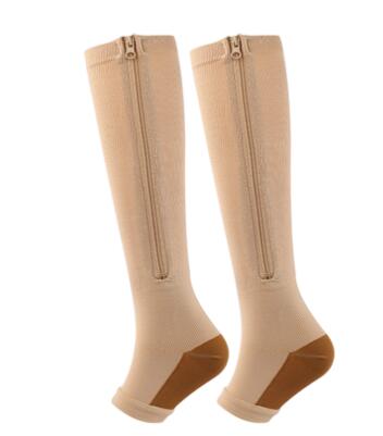 Zipper Compression Socks for Support and Comfort